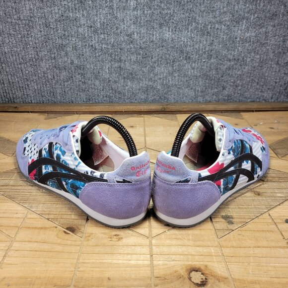 Onitsuka Tiger Serrano Womens Shoes Size 8.5 Blue Floral Retro Athletic Sneakers - Picture 7 of 12